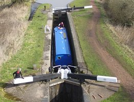 Locks on a canal