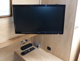 Television on board a canal boat
