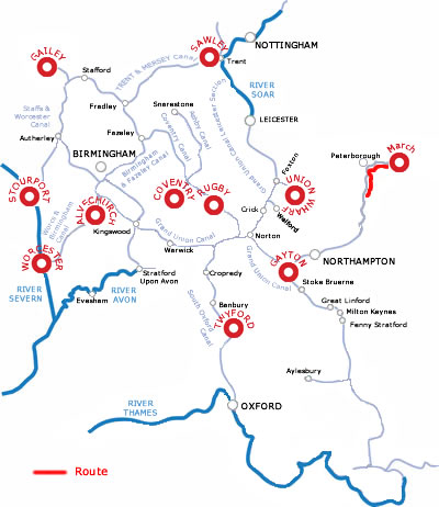 Fotheringhay and Peterborough through the fens from March
