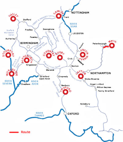 Peterborough and Ferry Meadows Country Park through the fens from March