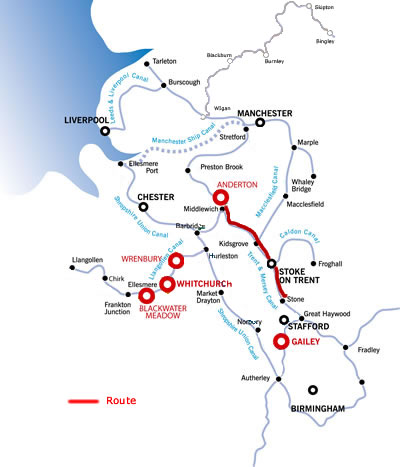 Canal Gems Harecastle Tunnel and Anderton boat lift from Stone 