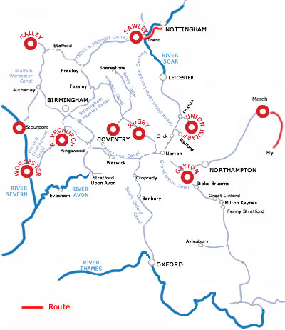 Ely from March through the Fens